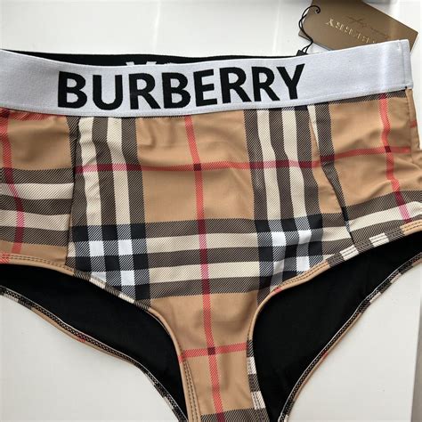 burberry high waisted swimsuit.